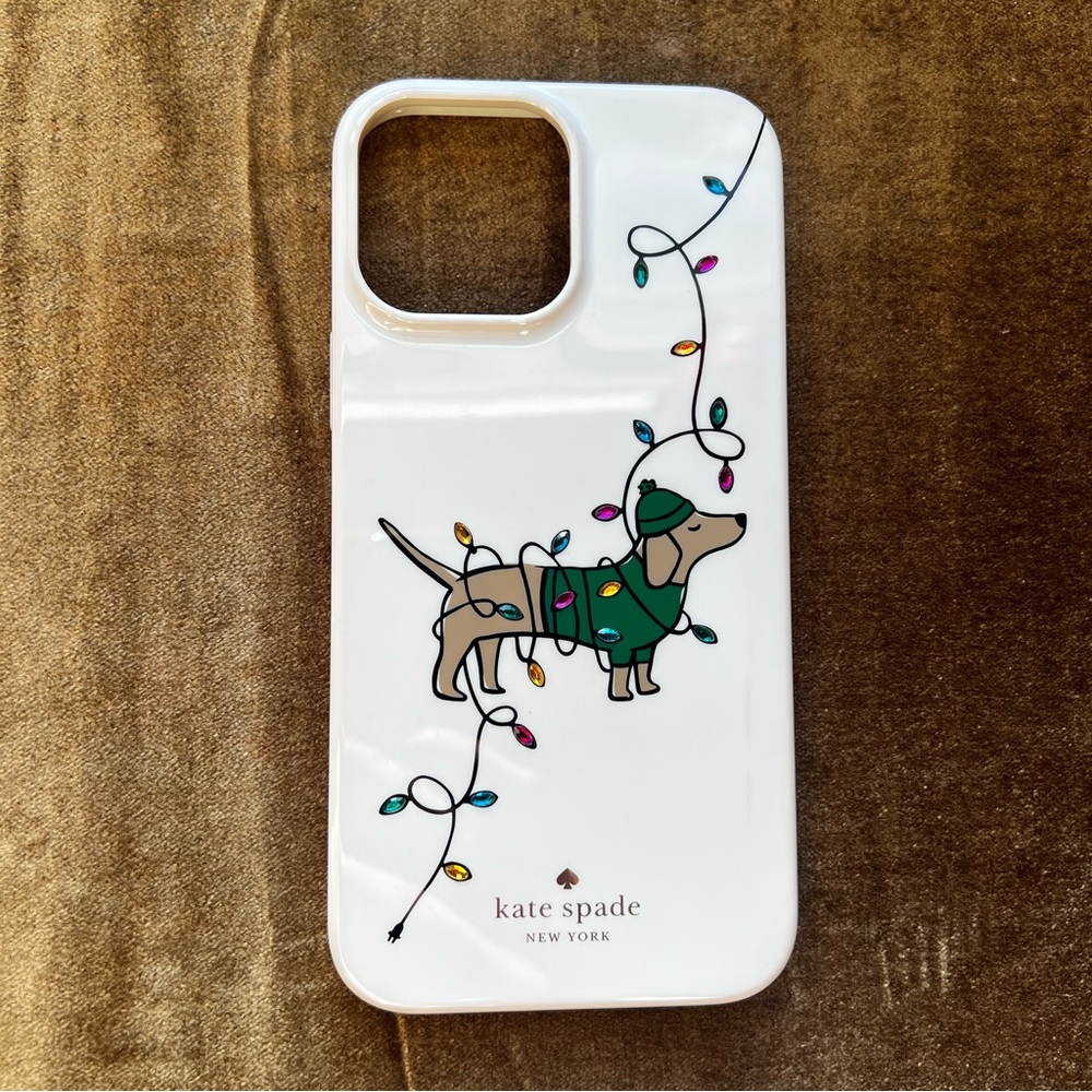 ♠️ Kate Spade Dachshund Festive Phone Case IPhone 13 Pro Max